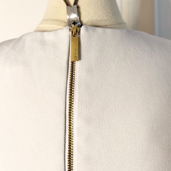 SOLD Calvin Klein Colorblock Sleeveless Sheath Dress Black Gray 6 Small Stretchy - Picture 4 of 8